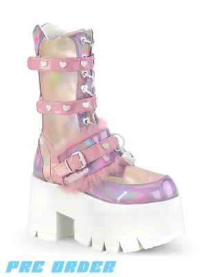 DEMONIA ASHES-120 BOOTS - PINK LAVENDER ✰ PRE ORDER ✰