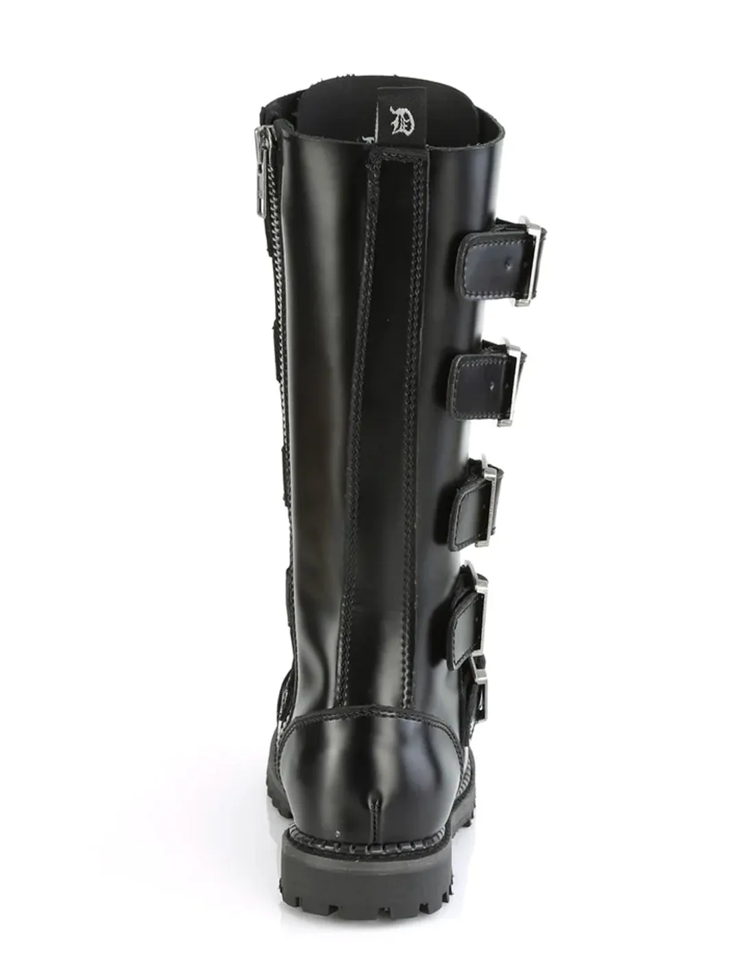 DEMONIA RIOT-18BK - BLACK LEATHER ✰ PRE ORDER ✰