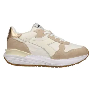 Diadora Venus Metallic Lace-Up Sneakers - Off White