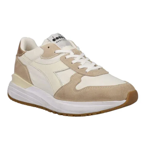 Diadora Venus Metallic Lace-Up Sneakers - Off White