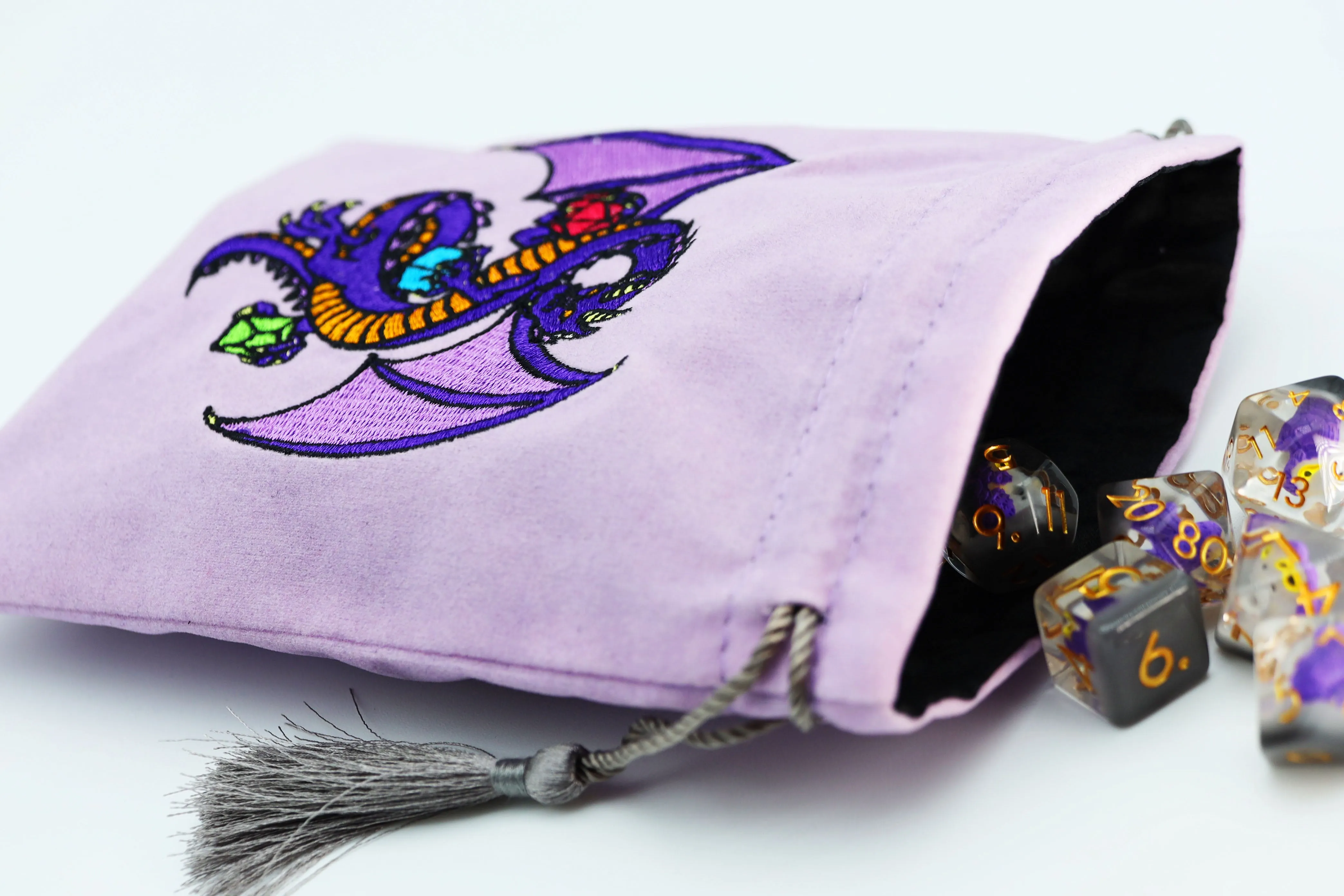 Dice Bag - Purple Dragon