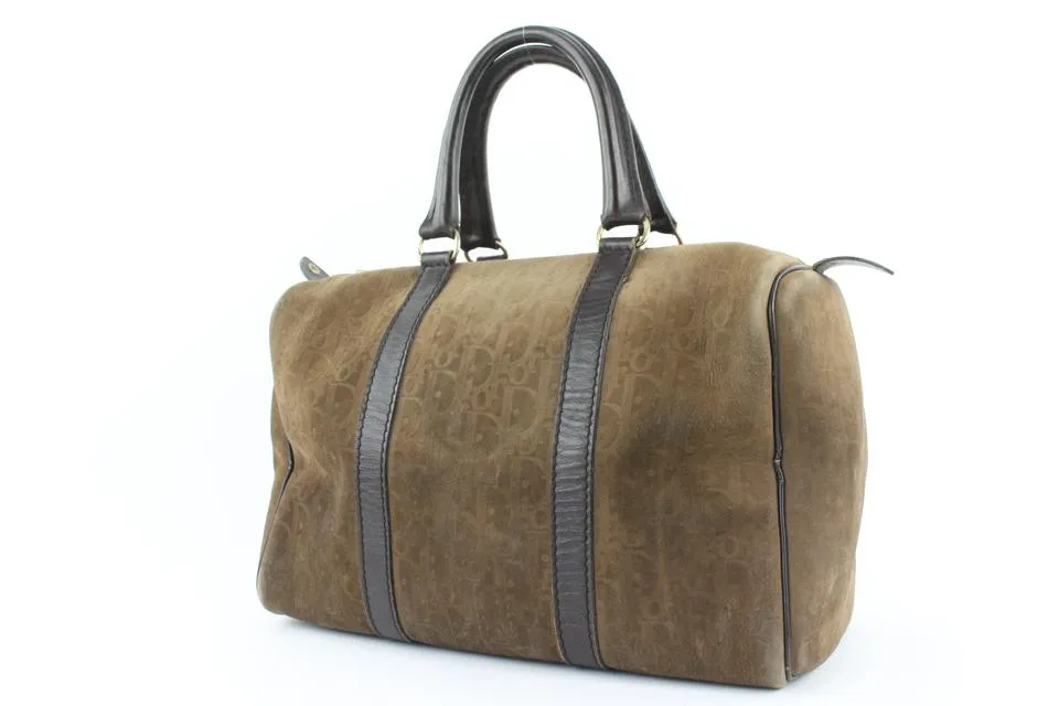 Dior Embossed Suede Monogram Trotter Boston Bag 712da323