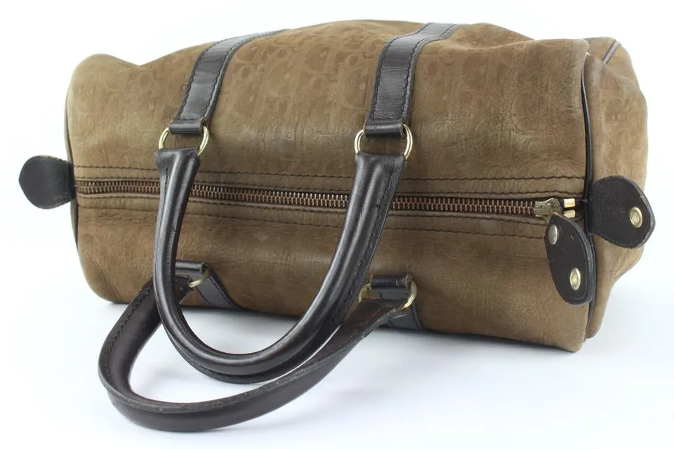 Dior Embossed Suede Monogram Trotter Boston Bag 712da323