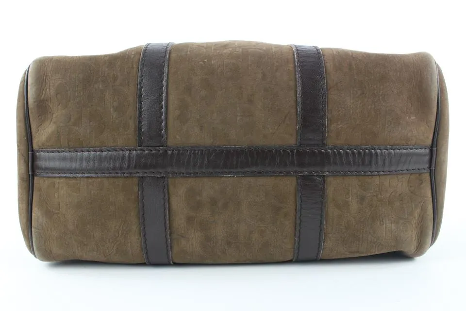 Dior Embossed Suede Monogram Trotter Boston Bag 712da323