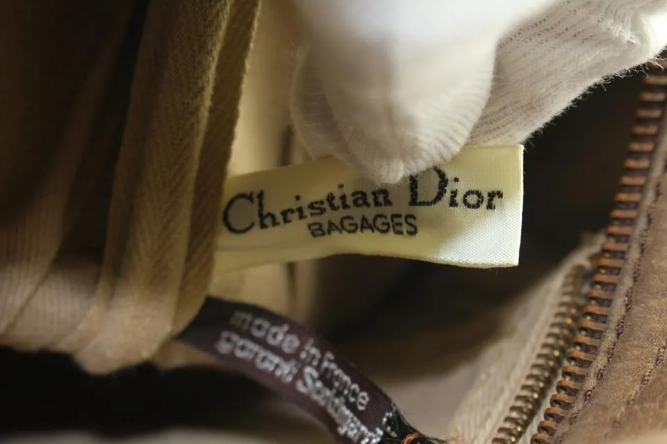 Dior Embossed Suede Monogram Trotter Boston Bag 712da323