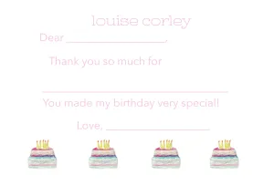 Easy Breezy Cake Thank You Notes