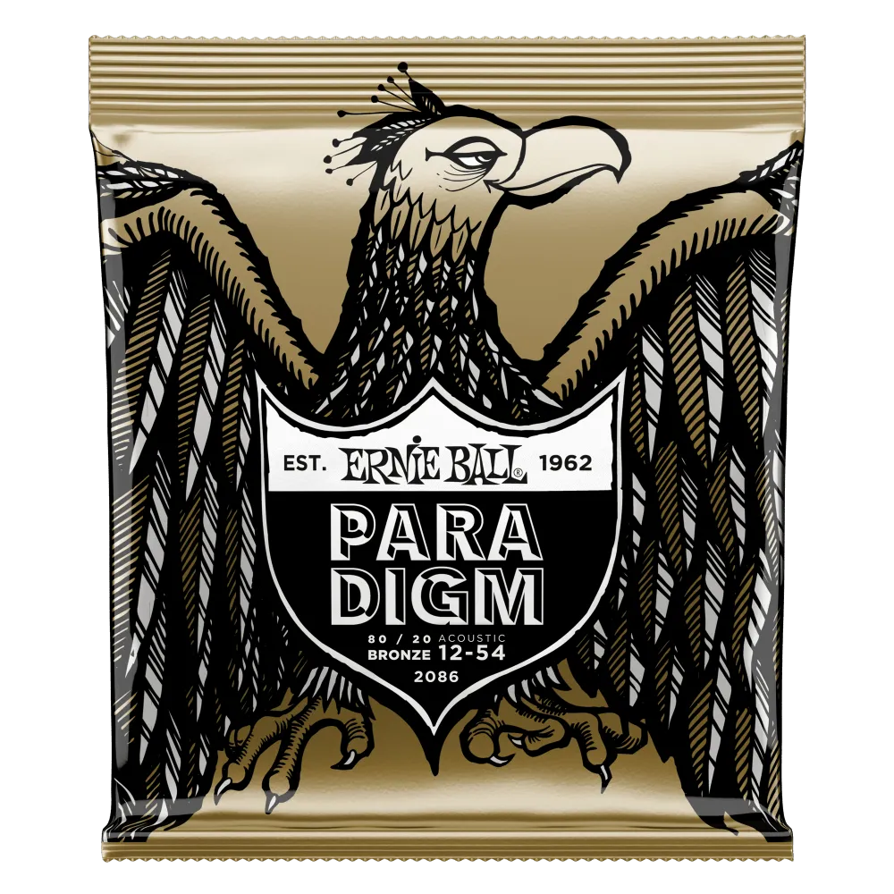 Ernie Ball Paradigm Medium Light 80/20 Bronze Acoustic Guitar Strings 12-54 Gauge