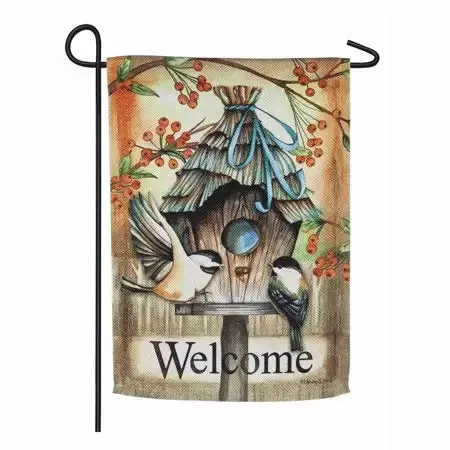 Fall Birdhouse Textured Suede