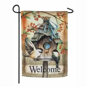 Fall Birdhouse Textured Suede