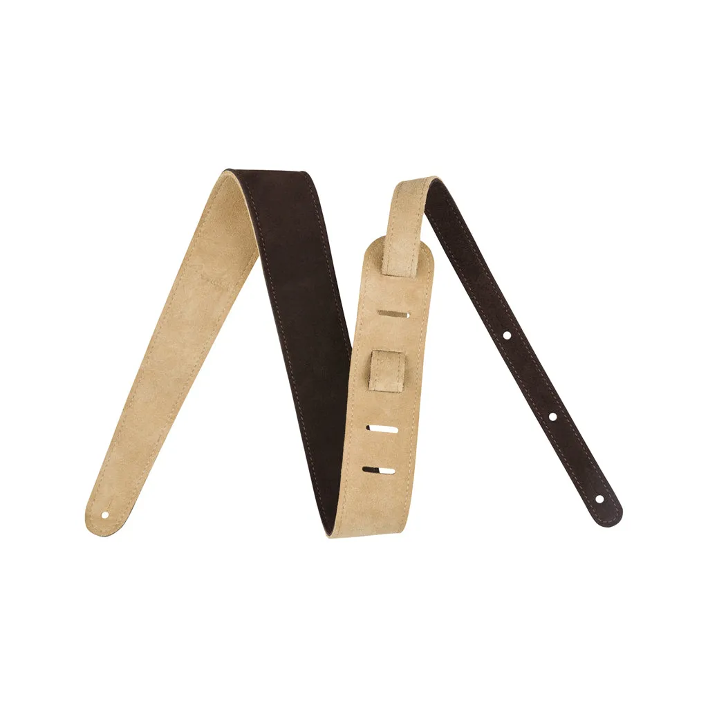 Fender 2inch Reversible Suede Guitar Strap, Brown/Tan