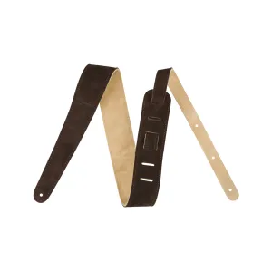 Fender 2inch Reversible Suede Guitar Strap, Brown/Tan