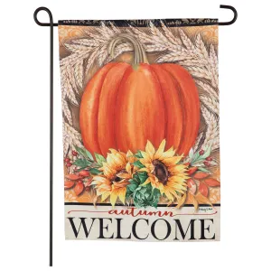 Festive Autumn Garden Suede Flag,14s9254