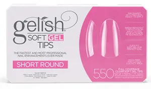 Gelish - Full Cover Soft Gel Tips - Short Round 550pc