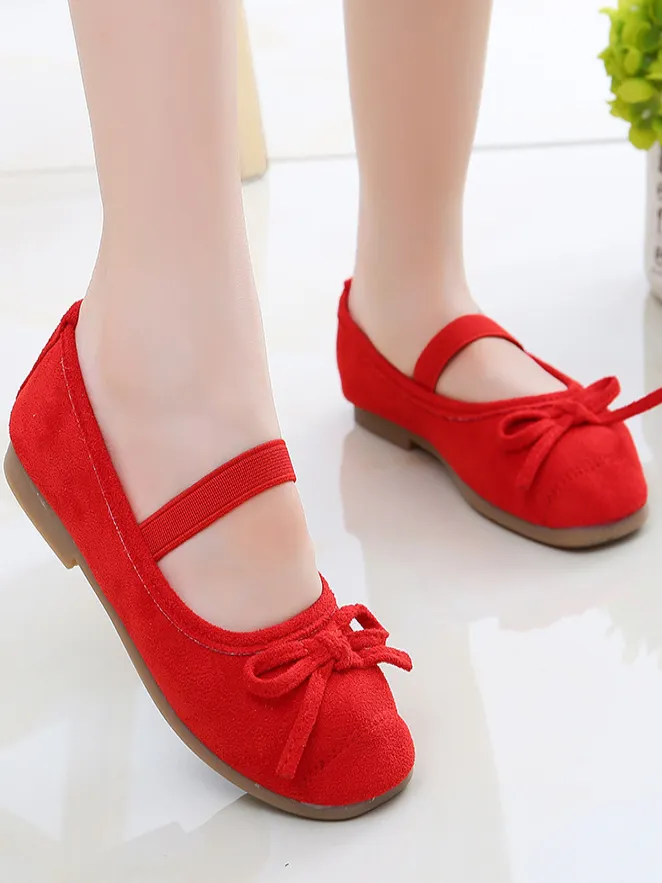 Girls Little Ballerina Faux Suede Flats By Liv and Mia