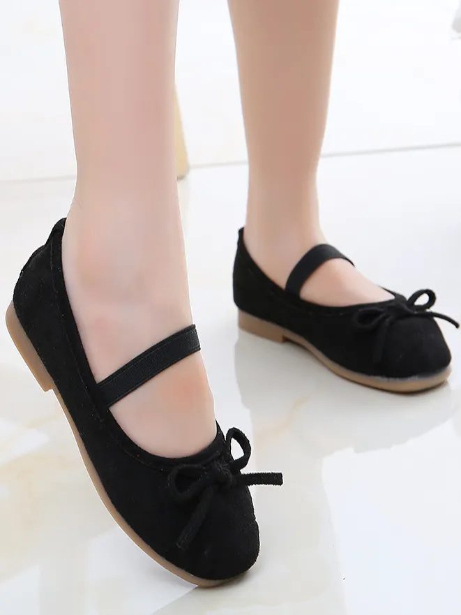 Girls Little Ballerina Faux Suede Flats By Liv and Mia