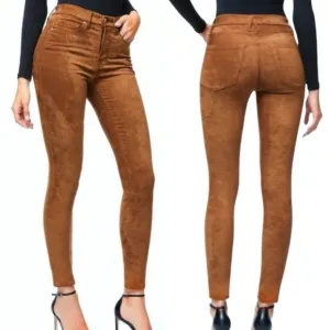 GOOD AMERICAN Good Waist Faux Suede Skinny Jeans! Retail $145.