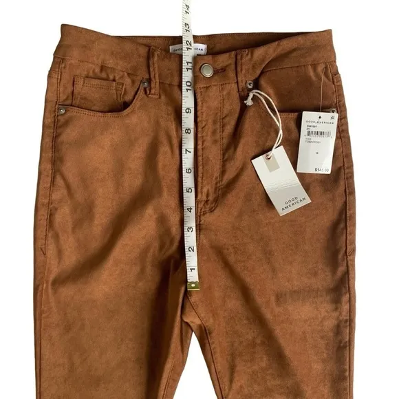 GOOD AMERICAN Good Waist Faux Suede Skinny Jeans! Retail $145.