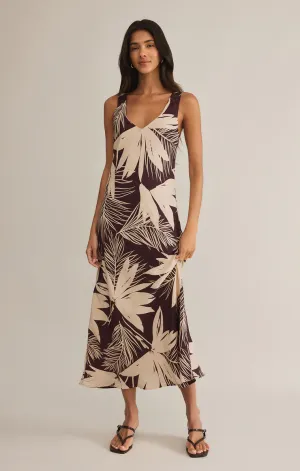 Hana Palmera Maxi Dress Lava Rock