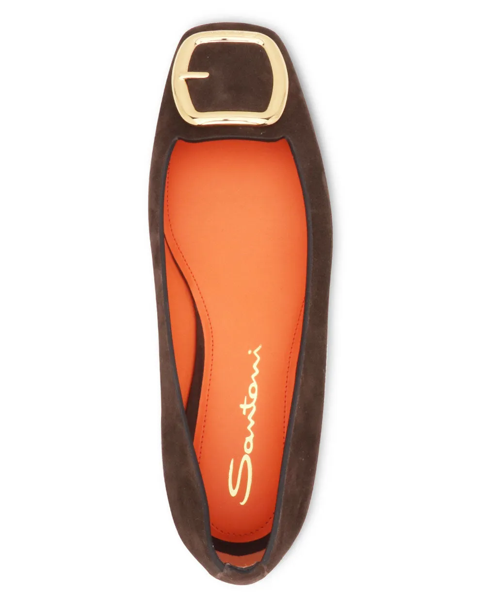 Hassie Suede Flat in Brown