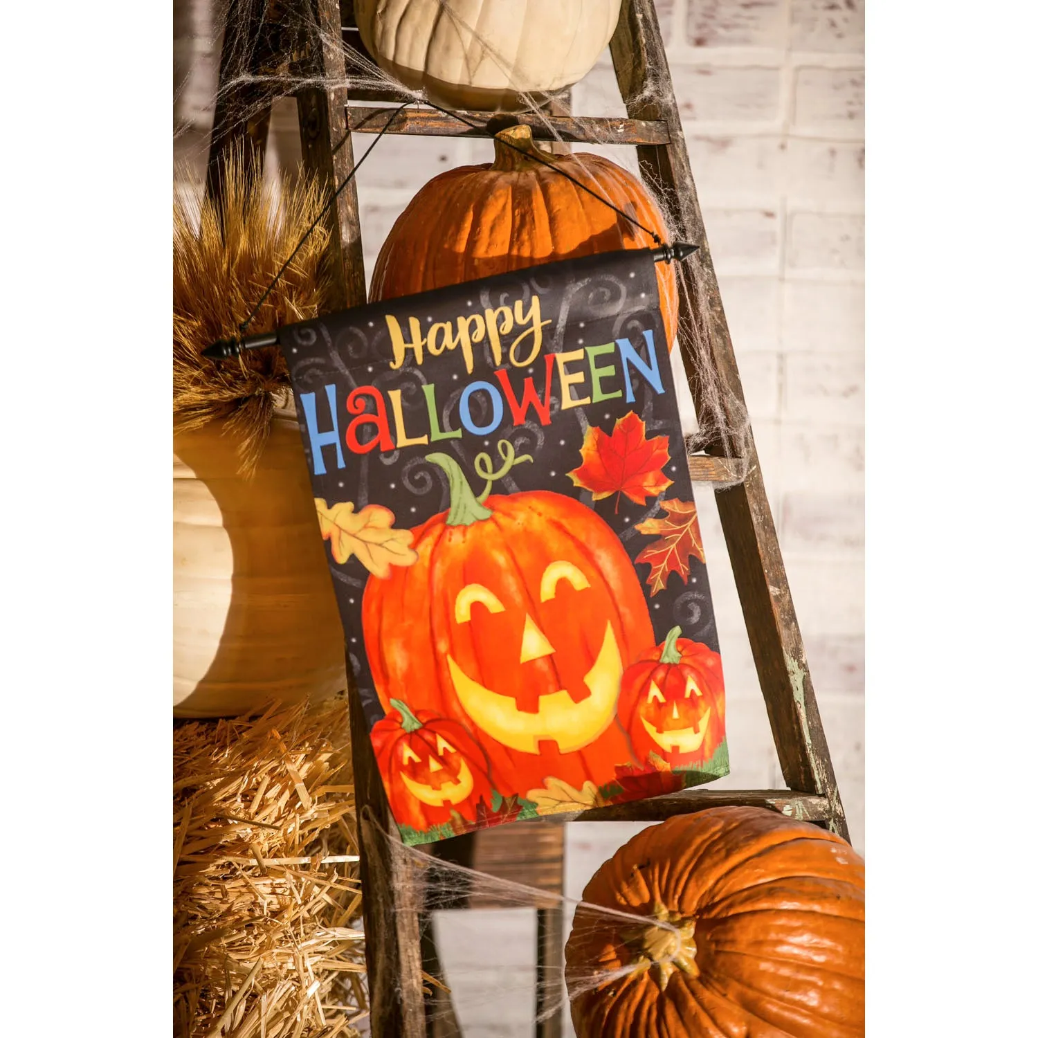Haunted Halloween Garden Suede Flag,14s9270