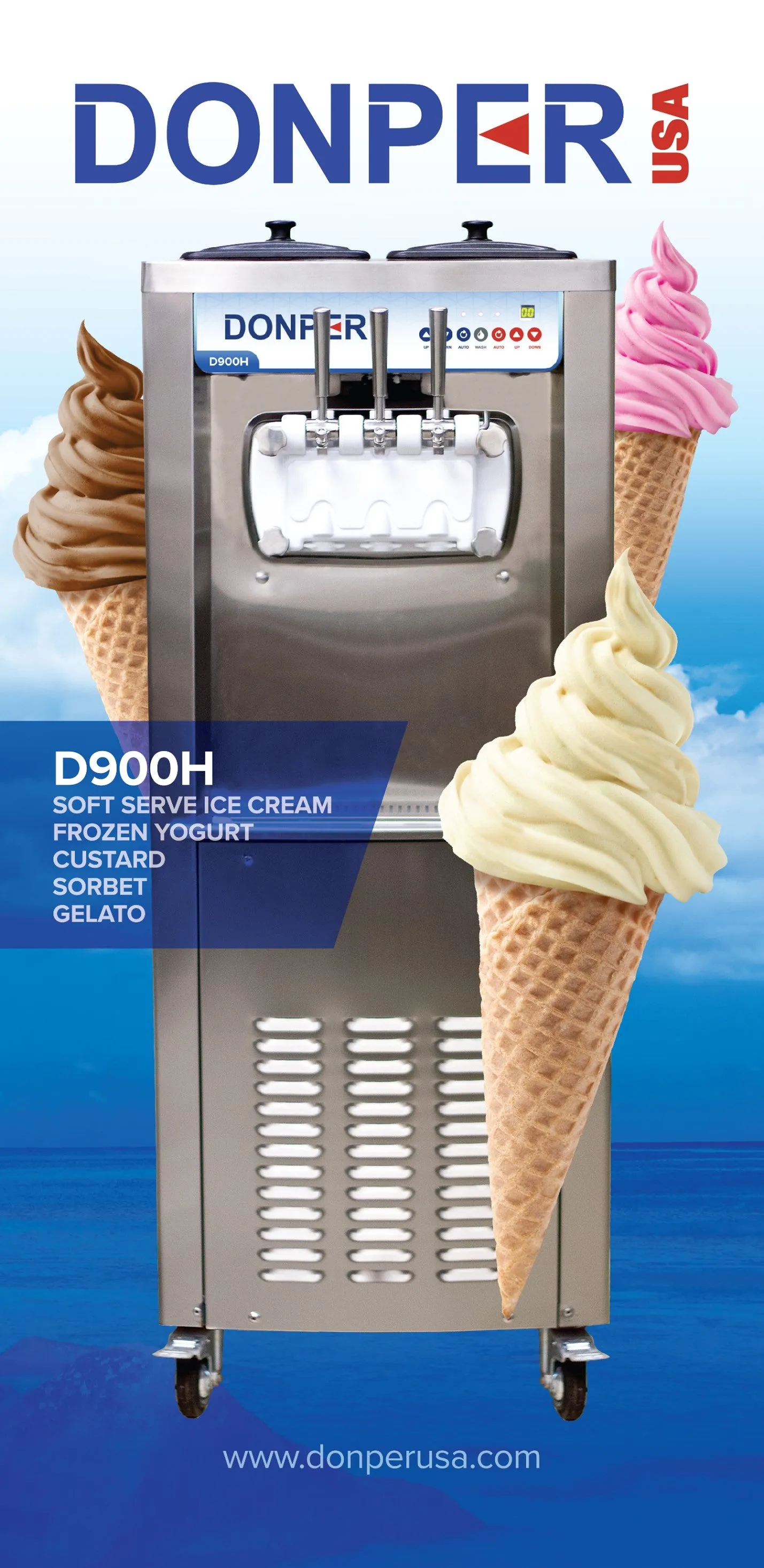 Ice Cream Machine – Donper USA D-900H with Bonus Value Bundle - It's Like Getting A Free Machine