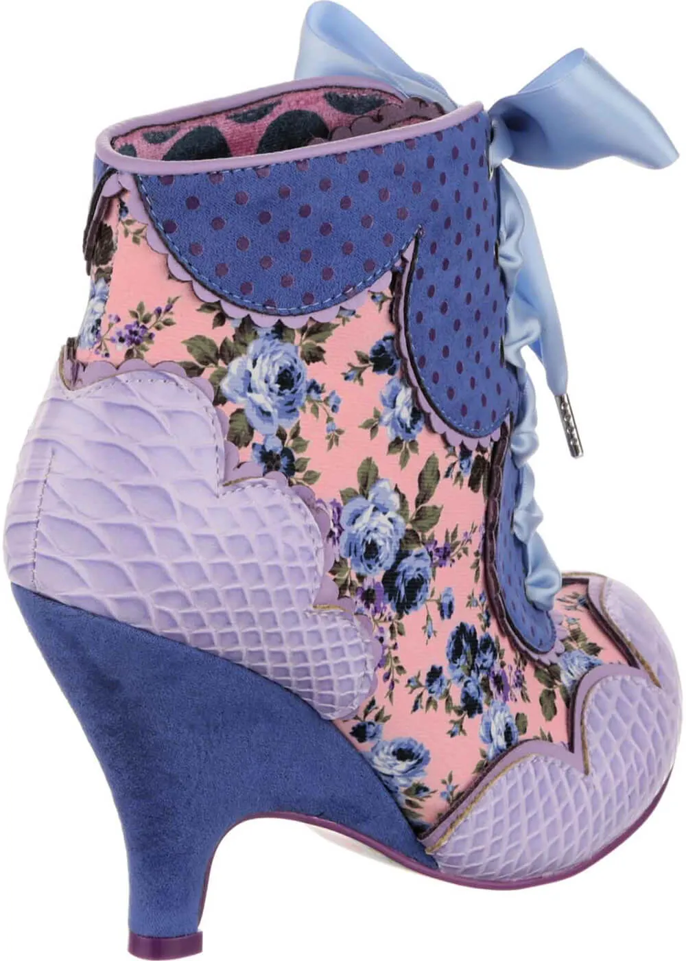 Irregular Choice Dolly Mixture 40's Ankle Boots Navy