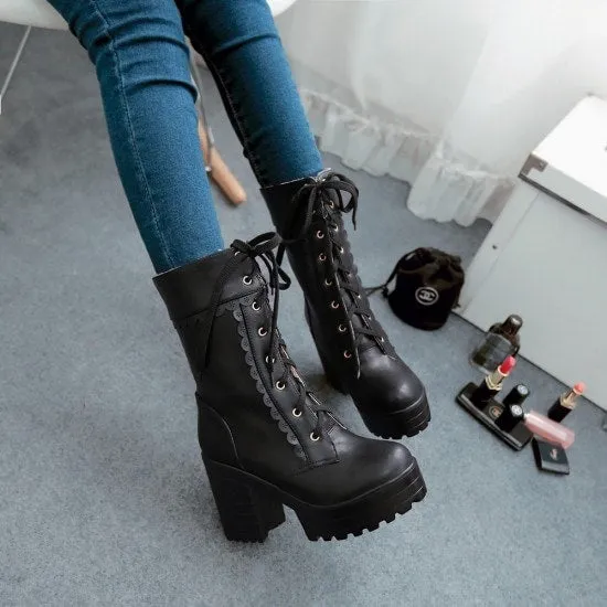 Kawaii High Heel Martin Boots