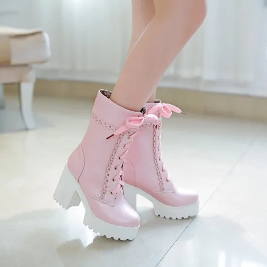 Kawaii High Heel Martin Boots