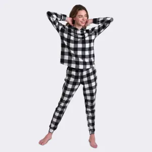 Ladies 2-PC Brushed Waffle Cozy Pajama Set