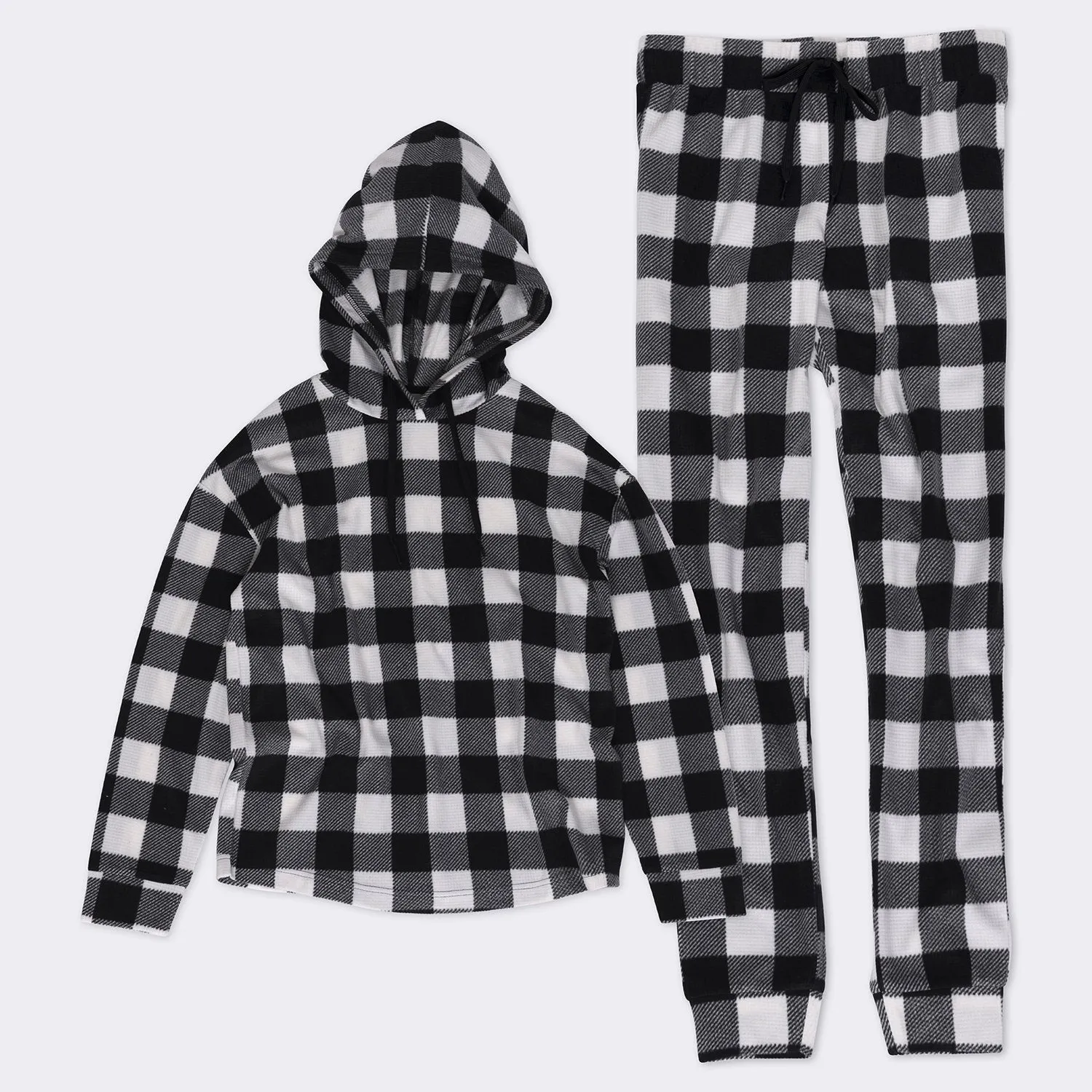 Ladies 2-PC Brushed Waffle Cozy Pajama Set