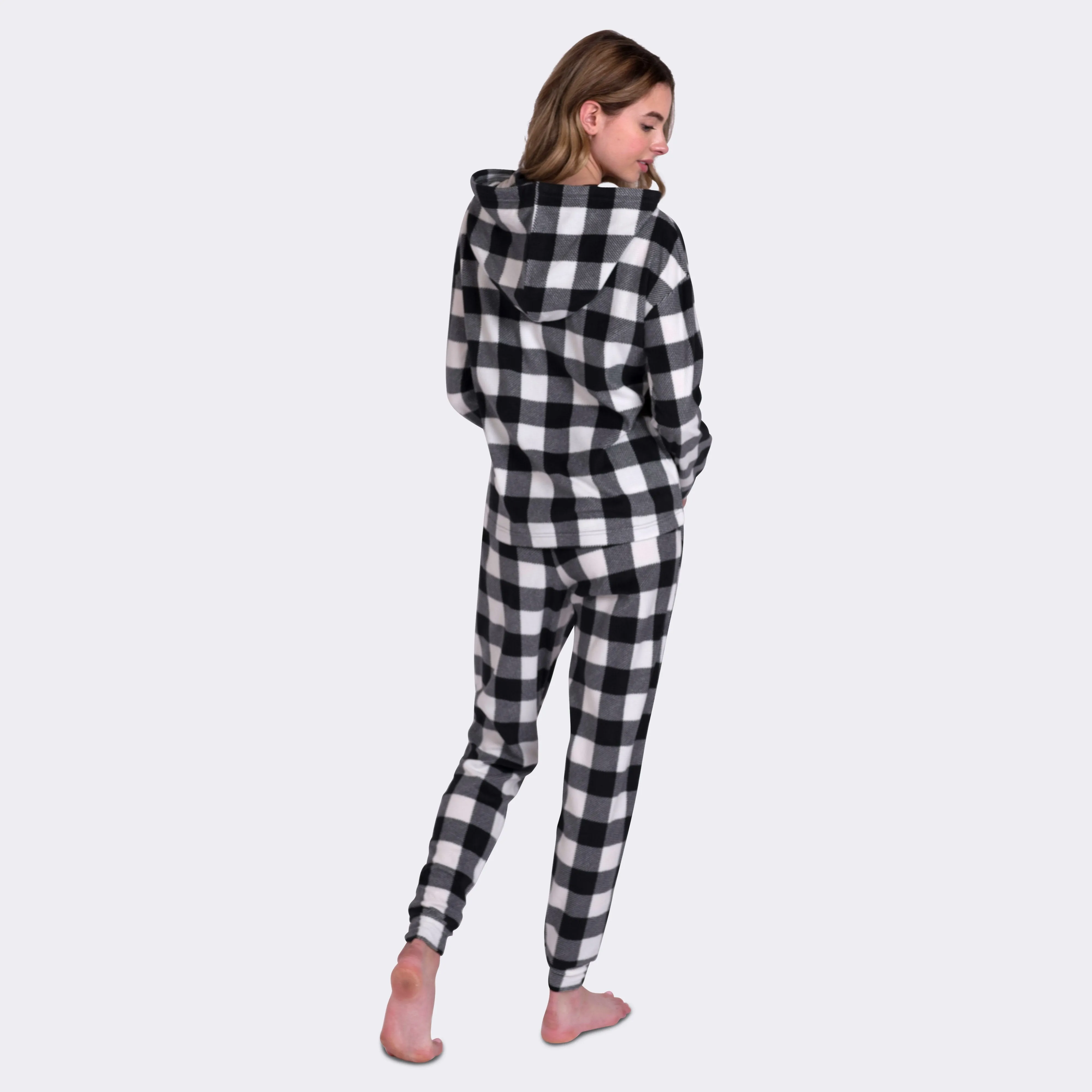 Ladies 2-PC Brushed Waffle Cozy Pajama Set