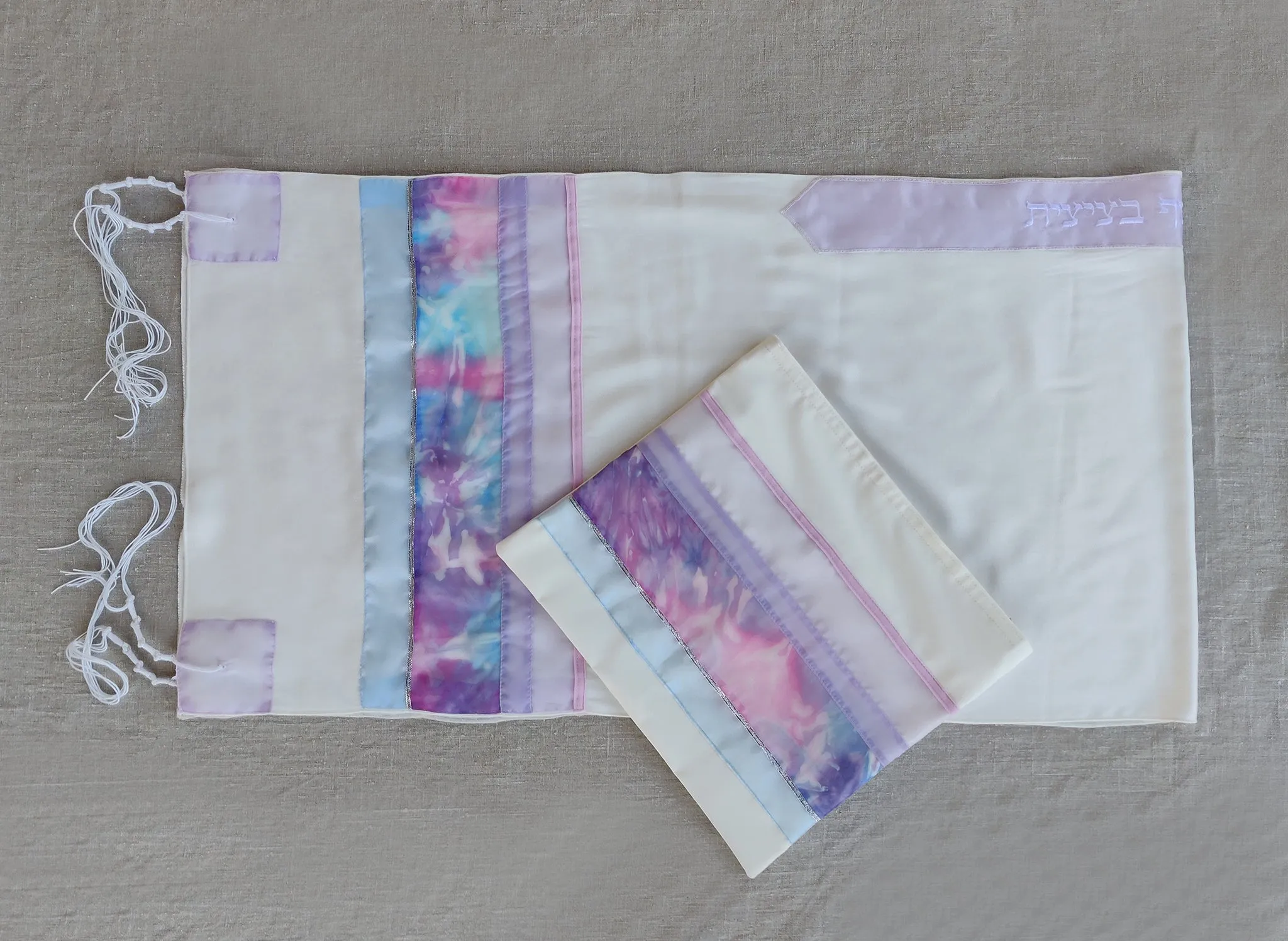 Lady Gabrieli - Viscose Tallit - Pink and Purple