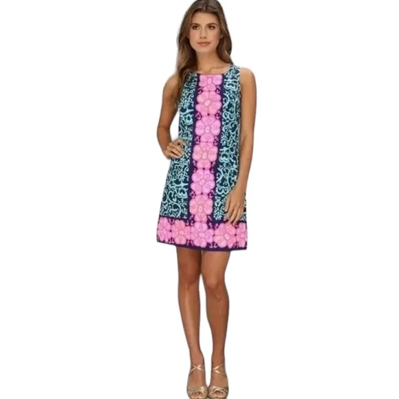 LILLY PULITZER | Delia Shift Dress in Fountain Hopping, Size 2