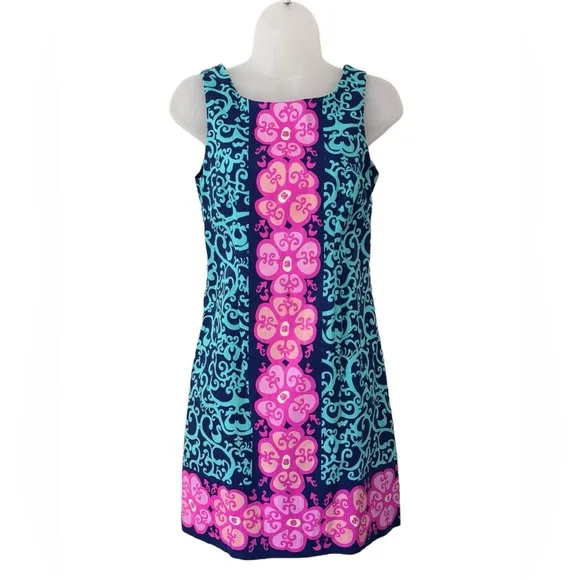 LILLY PULITZER | Delia Shift Dress in Fountain Hopping, Size 2