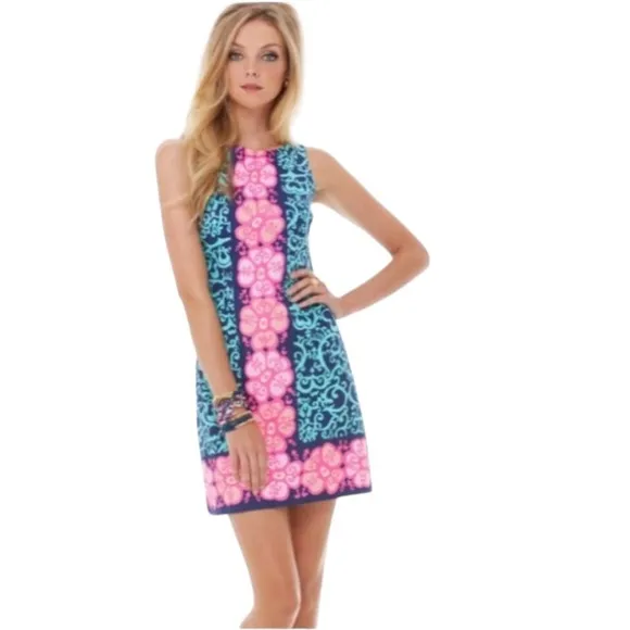 LILLY PULITZER | Delia Shift Dress in Fountain Hopping, Size 2