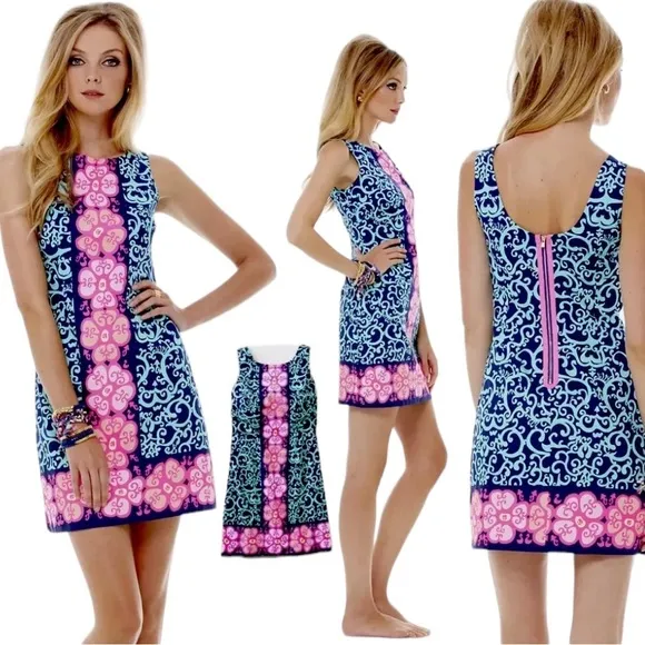 LILLY PULITZER | Delia Shift Dress in Fountain Hopping, Size 2