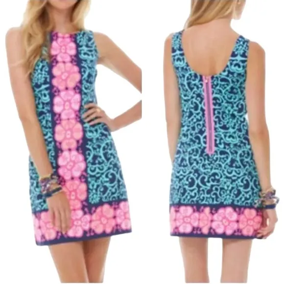 LILLY PULITZER | Delia Shift Dress in Fountain Hopping, Size 2