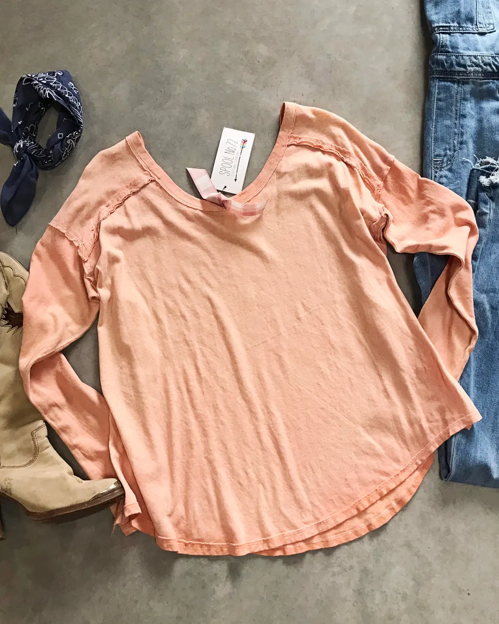 Linen Soft Lace-Up Tee