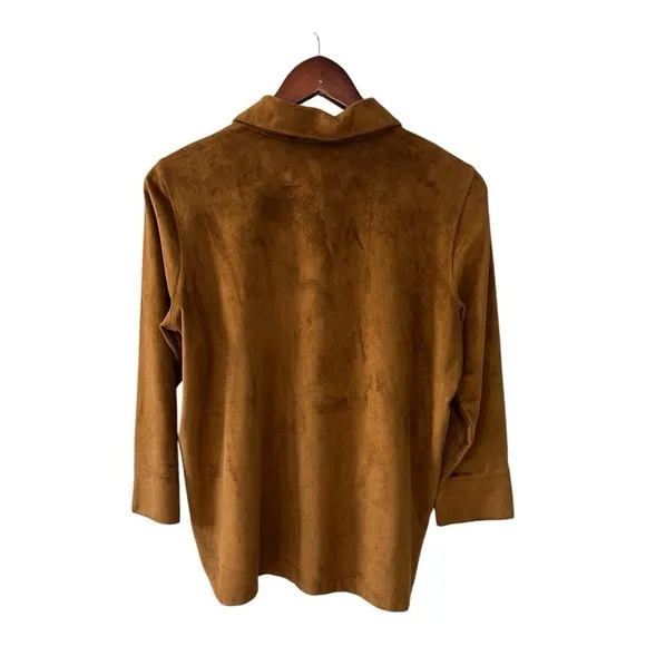 Liz Claiborne Faux Suede Blouse &amp; Skirt Set