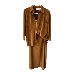 Liz Claiborne Faux Suede Blouse &amp; Skirt Set