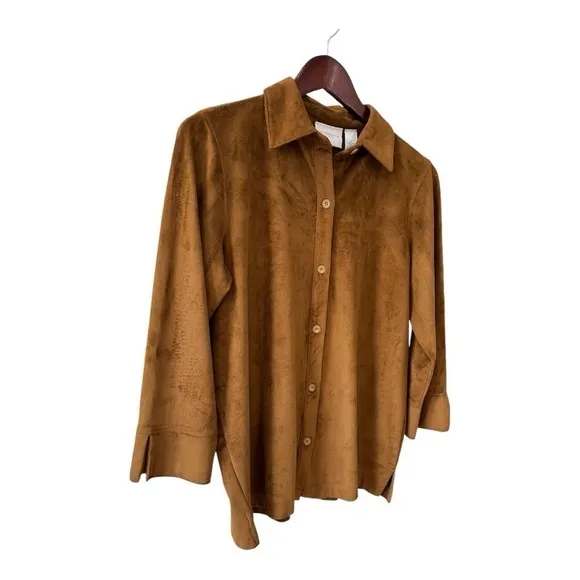 Liz Claiborne Faux Suede Blouse &amp; Skirt Set