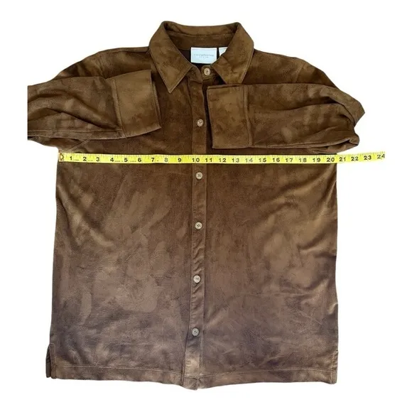 Liz Claiborne Faux Suede Blouse &amp; Skirt Set