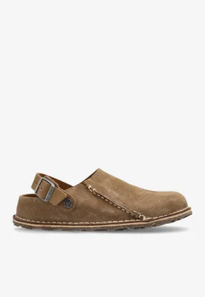 Lutry Suede Slippers with Buckled Strap