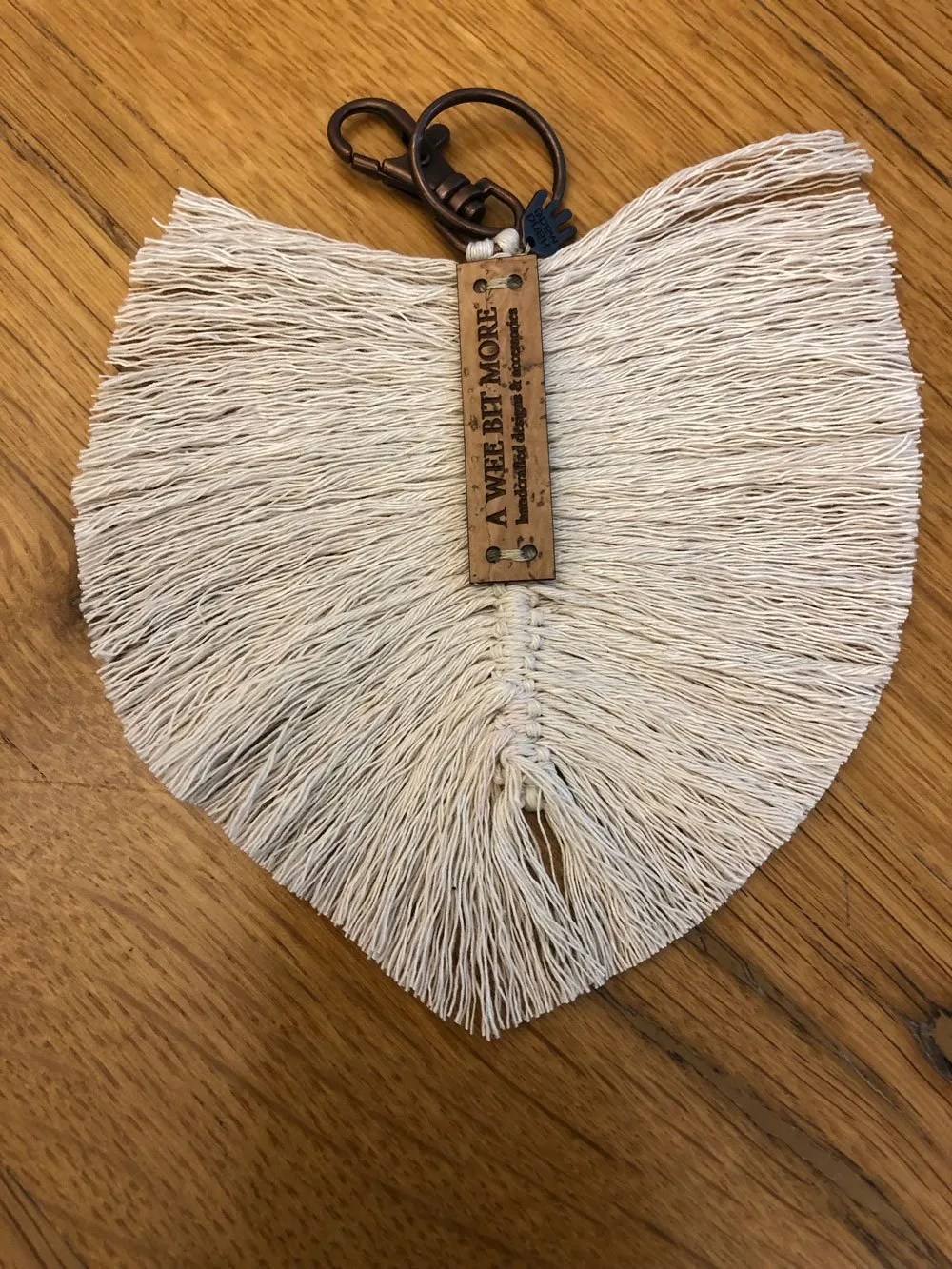 Macramé Feather Key Ring