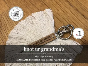 Macramé Feather Key Ring