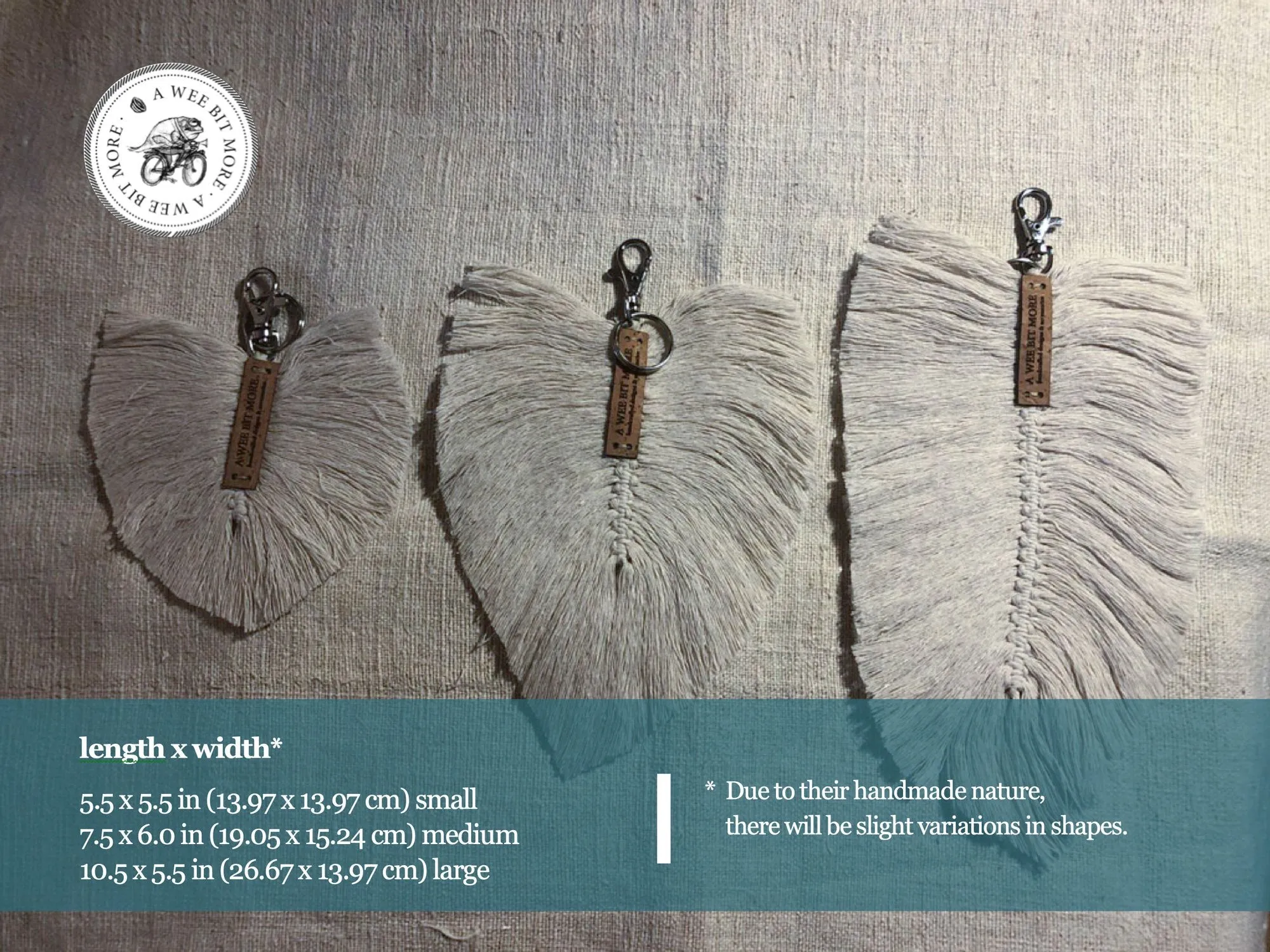 Macramé Feather Key Ring