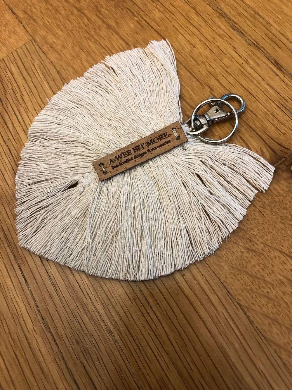 Macramé Feather Key Ring
