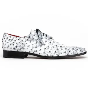 Marco Di Milano Criss Newspaper Ostrich Quill Dress Shoe Oxfords