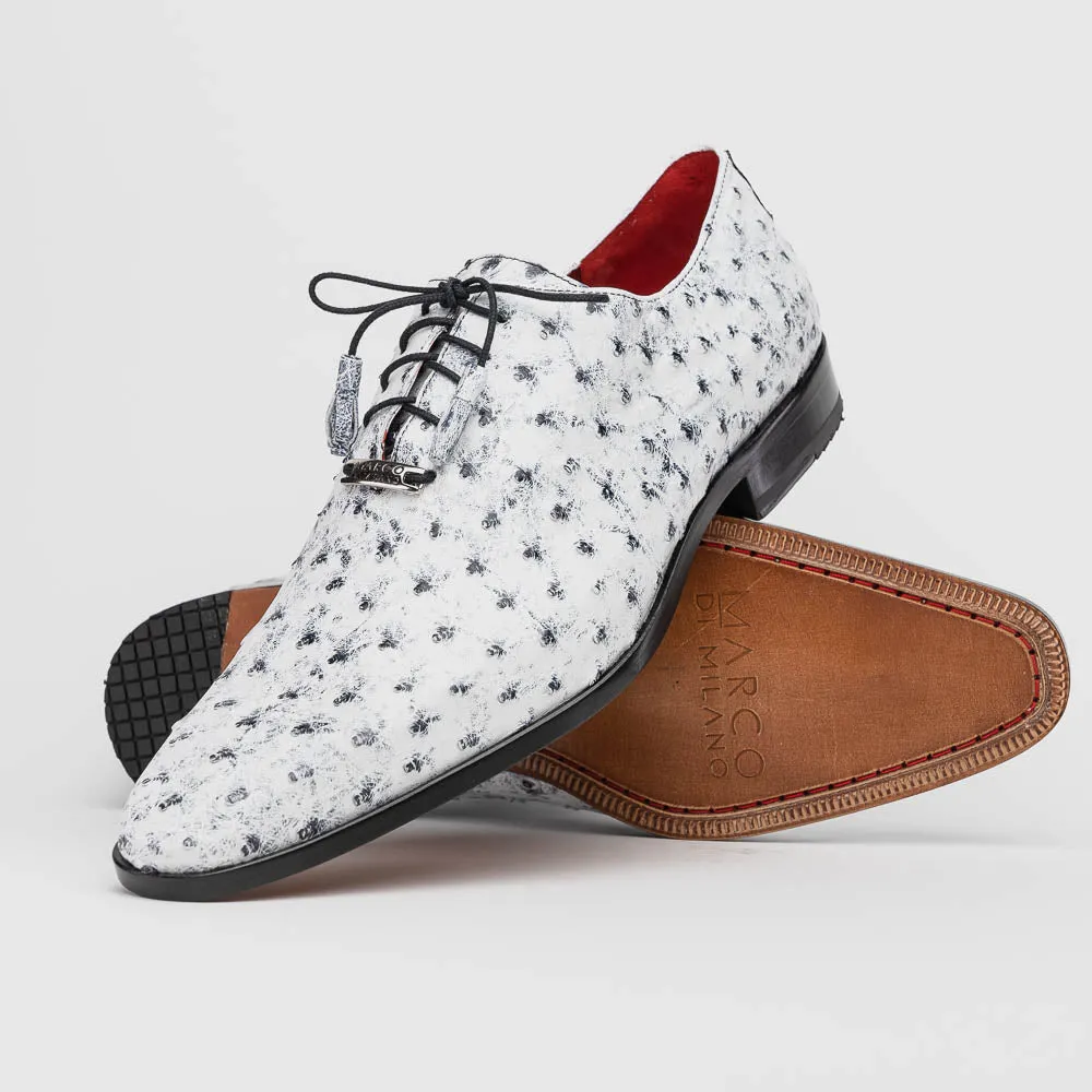 Marco Di Milano Criss Newspaper Ostrich Quill Dress Shoe Oxfords
