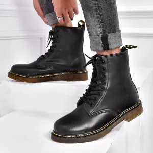 Men's Stylish Vegan Leather Winter Boots with Lace Up | Ideal for Autumn/Winter